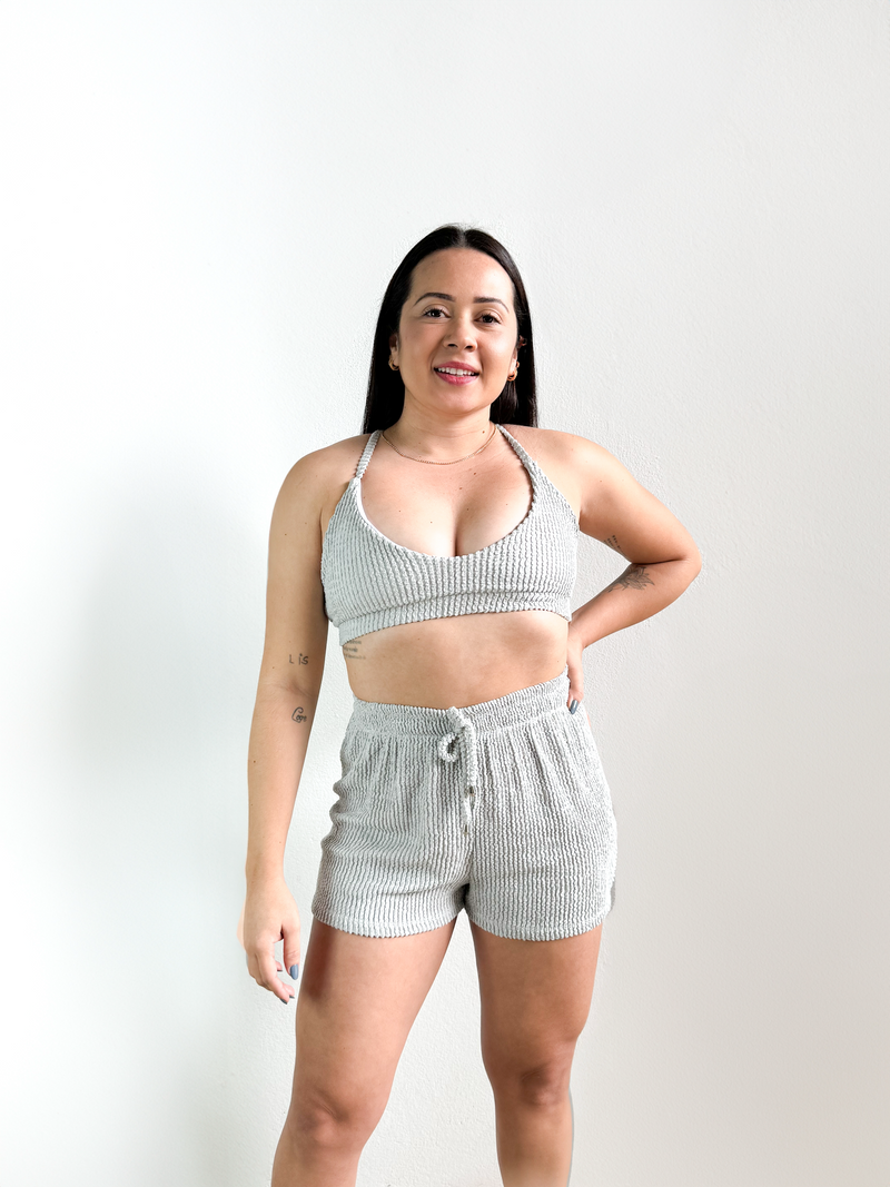 Conjunto Cinza Libélula Beach